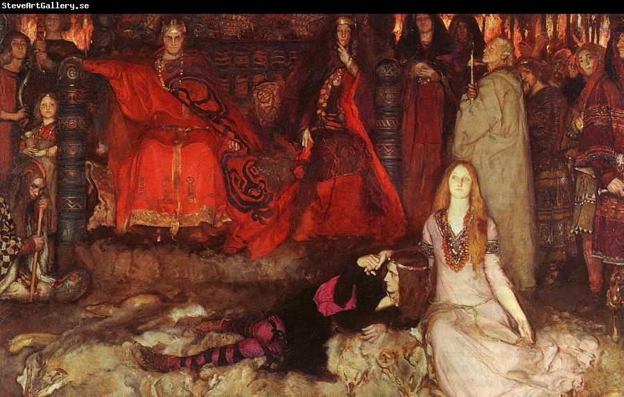 Edwin Austin Abbey The play scene in Hamlet